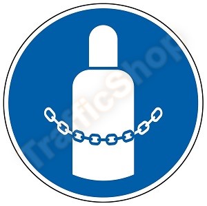 ISO 7010 Sticker Gasflessen Vastmaken M046